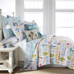 Levtex Twin XL Quilt set Beach Themed